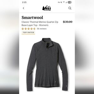 Smartwool Charcoal Gray 1/4 Zip